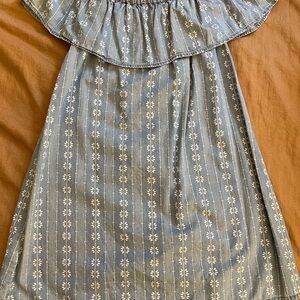 Charming Blue Floral Mini Dress